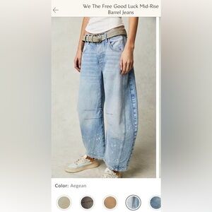 Free People Mid Rise Barrel Jean
Brand New/Never Worn, W/O Tags-only tried on.